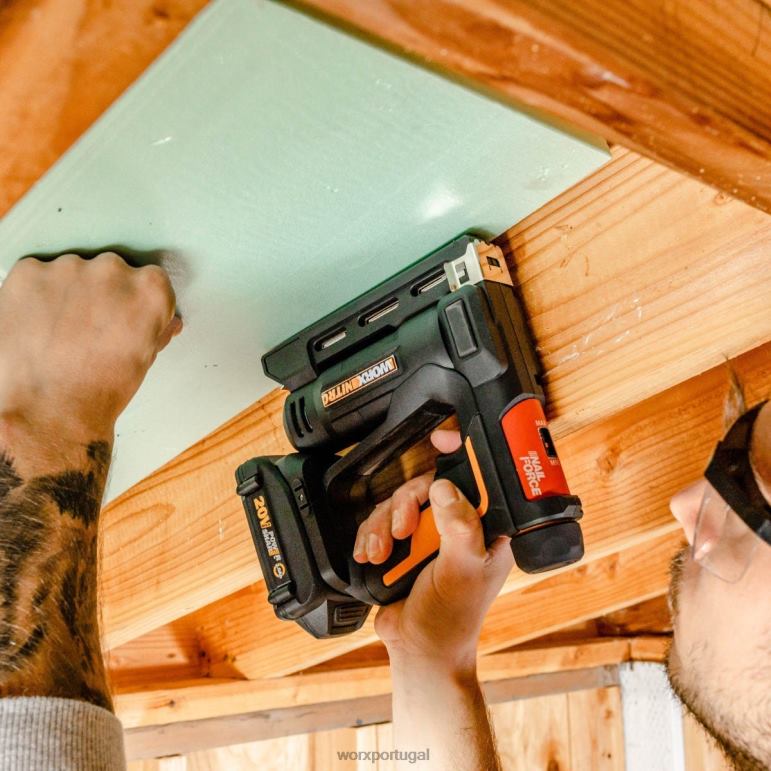 ferramentas elétricas grampeador tipo coroa nitro 20v power share sem fio de 3/8'' com tecnologia de impacto de ar WORX 66DHN114