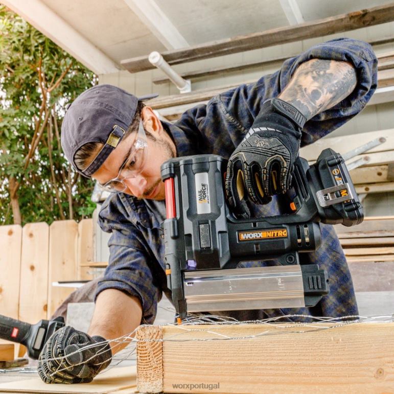 ferramentas elétricas nitro 20v power share sem fio de calibre 18 e pistola de grampos - somente ferramenta WORX 66DHN123