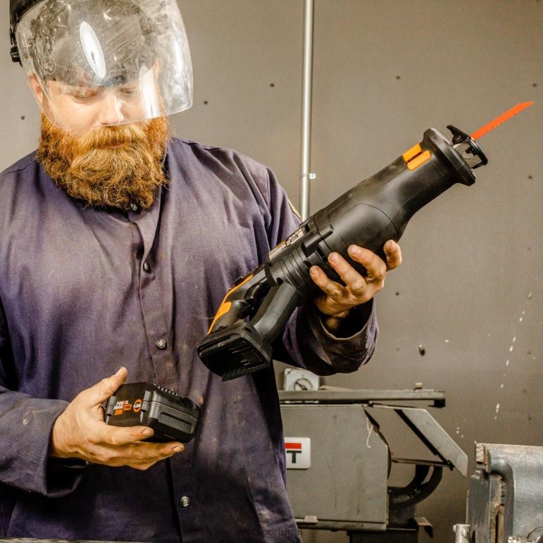 ferramentas elétricas Serra alternativa sem fio nitro 20v power share com motor sem escova - somente ferramenta WORX 66DHN132