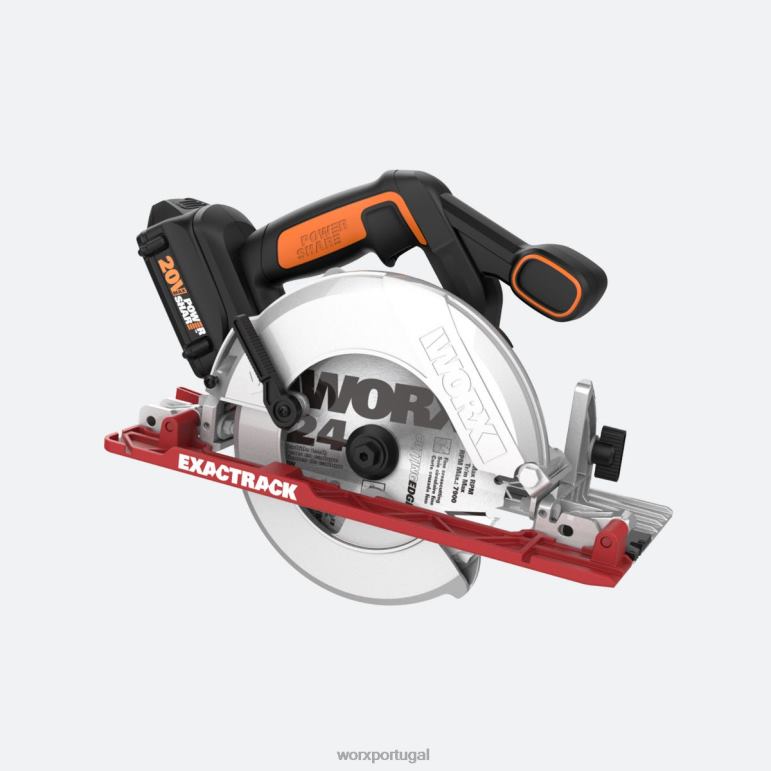 ferramentas elétricas Serra circular power share exactrack 6-1/2'' de 20 V - somente ferramenta WORX 66DHN139