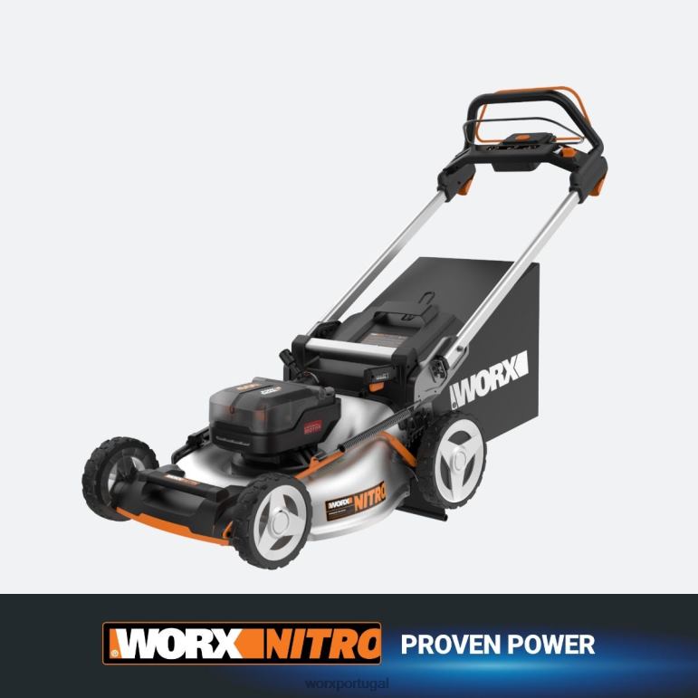 ferramentas de jardim Cortador de grama autopropelido nitro 40v sem fio de 21'' com motor sem escova e tração traseira WORX 66DHN55