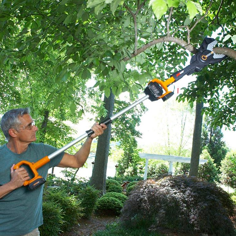 ferramentas de jardim Motosserra de mandíbula elétrica de 20 V com haste de extensão de 5 pés (descontinuado) WORX 66DHN91