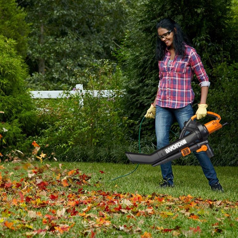 ferramentas de jardim trivac 2 com sistema de mulching totalmente metálico de vários estágios (wg509) WORX 66DHN31